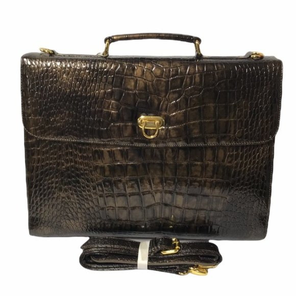 SUSAN NICHOLE Gold-Black Women’s Briefcase - Picture 3 of 7